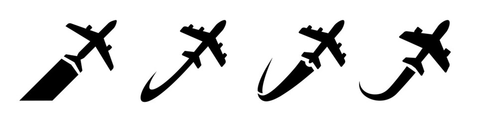 Airplane icon. plane icon set. © DOBRYI VECHIR STUDYA