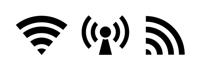 Signal icon set.  Wifi icon