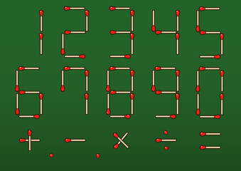 マッチ棒クイズ用数字