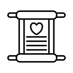 Wedding Vows line icon
