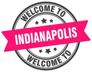 WELCOME TO INDIANAPOLIS STAMP