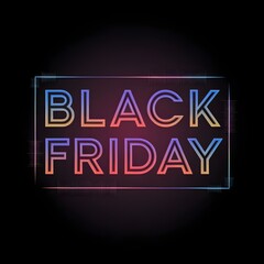 black friday neon sign