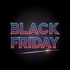 Obraz premium black friday neon sign