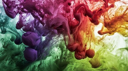 Colorful swirling ink patterns creating an abstract, artistic background.