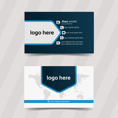 creative modern and Double-sided print business card. Clean professional business card template, Horizontal layout, Vector illustration, Luxury business card template.