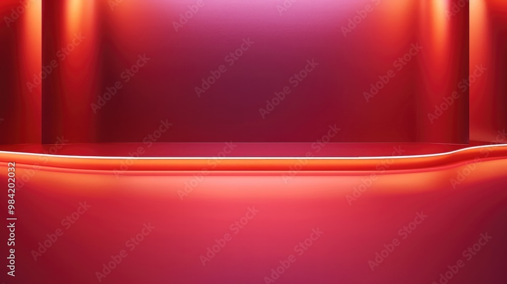 Aufkleber red background, a red gradient light strip at the top of the screen, a simple and clean design. gene