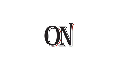 ON, NO, O, N Abstract Letters Logo Monogram	