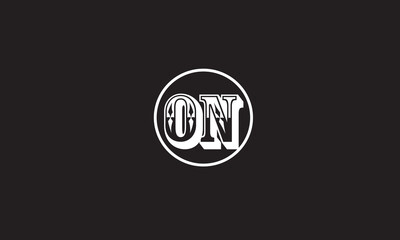 ON, NO, O, N Abstract Letters Logo Monogram