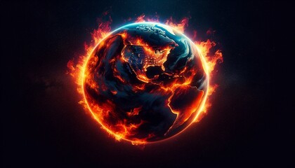 burning earth in fire