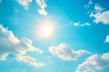 Sunny Day with White Clouds