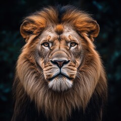 Majestic Lion Portrait.