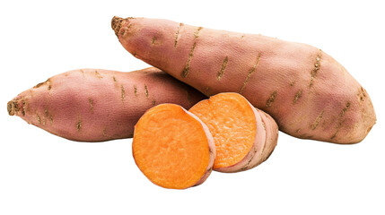 sweet potat isolated on transparent background