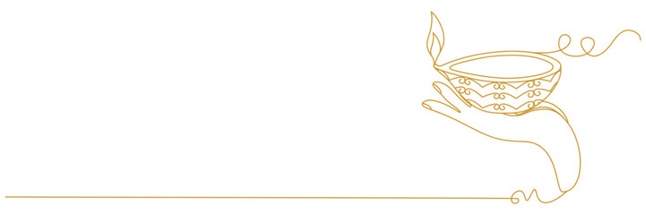 line art diwali illustration background