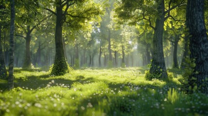 Obraz premium morning in the forest