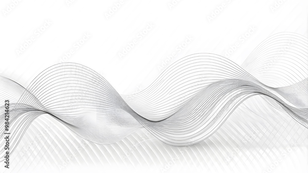 Poster light cyberspace in a digital background. abstract technology white wave. connection big data. analy