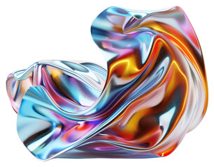 PNG 3d render of a abstract shape in surreal abstract style accessories accessory jewelry.