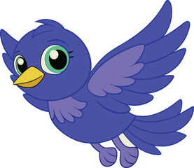 Flying bird vector illustration art