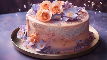 cake with rose