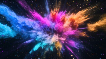 Colorful Explosion in Space