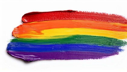 Fototapeta premium lgbtq oil brush stroke on white background