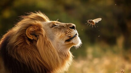 Fototapeta premium Lion & Bee.