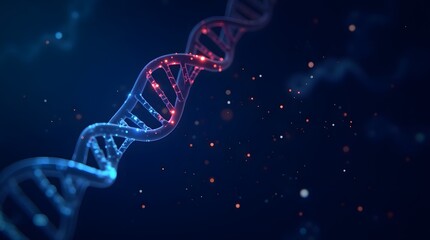 DNA Double Helix 3D Rendering