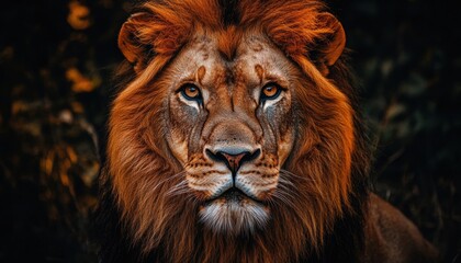 Naklejka premium Lion Closeup.