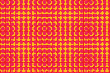 Heart, eye seamless pattern. Abstract, esoteric pattern. Red heart on a black background