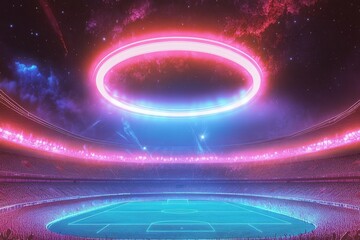 Obraz premium 3D illustration of planets in deep space. High quality digital space art in 5K - realistic visualization. Beautiful simple AI generated image