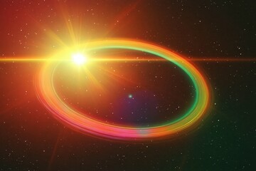 3D illustration of planets in deep space. High quality digital space art in 5K - realistic visualization. Beautiful simple AI generated image