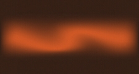 Brown and Orange Textured gradient abstract background. Matte gradation wave of orange on brown backdrop with noise design style. Grainy Autumn gradient backdrop template. 