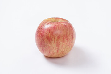 Red apple isolated on white background, fresh red apple with slices, clipping path
