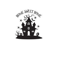 Halloween Haunted House Icon 