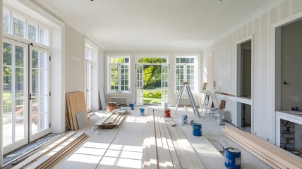 Renovation In Progress: Large Room With Natural Light