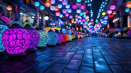 A dreamlike 4k image of a bustling bazaar filled with vibrant colors and intricate patterns, capturing the essence of a distant land