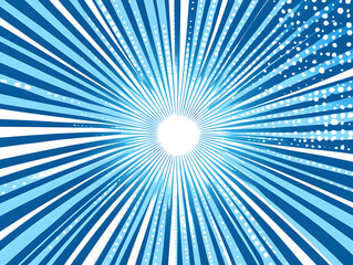 Obraz premium Blue Starburst Explosion with Splatter Effect on White Background