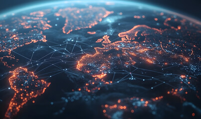 Futuristic Stock Market Chart with Glowing Data or Dynamic Financial Timeline for graphic background