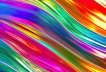 chrome metal wave background, colorful modern high tech abstract background