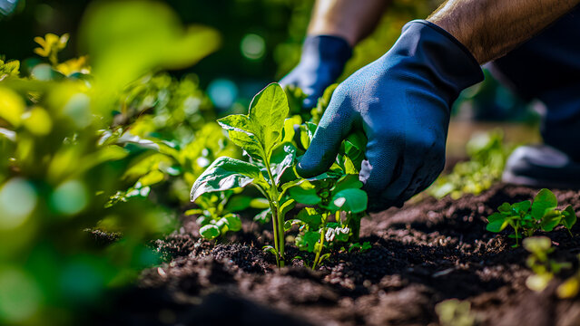 Smart harvesting of organic vegetables at home on a bio farm promotes sustainable living and healthy eating