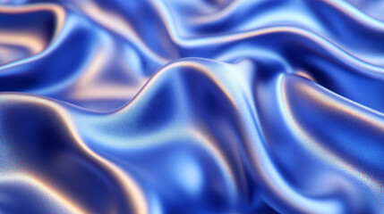 Fototapeta premium Elegant blue fabric with smooth, flowing texture captures light beautifully, perfect for backgrounds, textiles, and design projects.