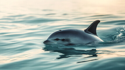 Obraz premium Dolphin in Ocean Water