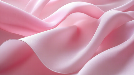Obraz premium Soft pink silk fabric draped elegantly, showcasing gentle curves and a smooth texture, perfect for adding a touch of elegance.