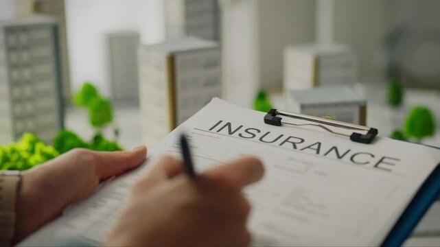 The insurance adjuster collects the necessary information to issue an insurance policy for the property. Conclusion of contract after collecting all data. The stage of completing the paperwork process