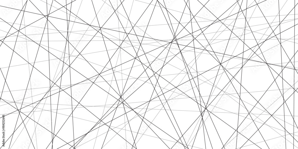 Poster Abstract black lines with white background. Creative and geometric shape with luxury pattern and paper texture design. abstract background with stripes for website design Technology background.	