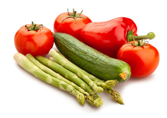 vegetable mix path isolated on white