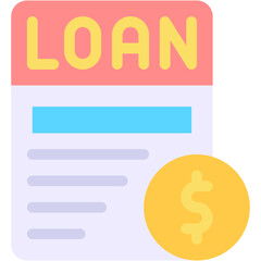 Vector Icon Loan, Loading, Bill, Dollar, Economic Crises