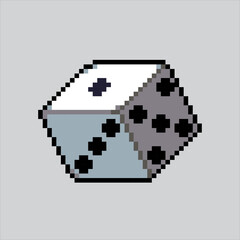 Pixel art illustration Casino Dice. Pixelated Dice. Casino Dice Gamble pixelated for the pixel art game and icon for website and video game. old school retro.
