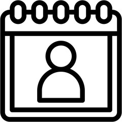 Vector Icon Date Of Birth, Calendar, Date And Time, User, Schedule