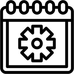 Vector Icon Settings, Calendar, Time And Date, Management, Gear