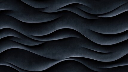 Obraz premium Black stone pattern background featuring a seamless horizontal wave texture Ideal for wallpaper and interior decoration Seamless 3D render